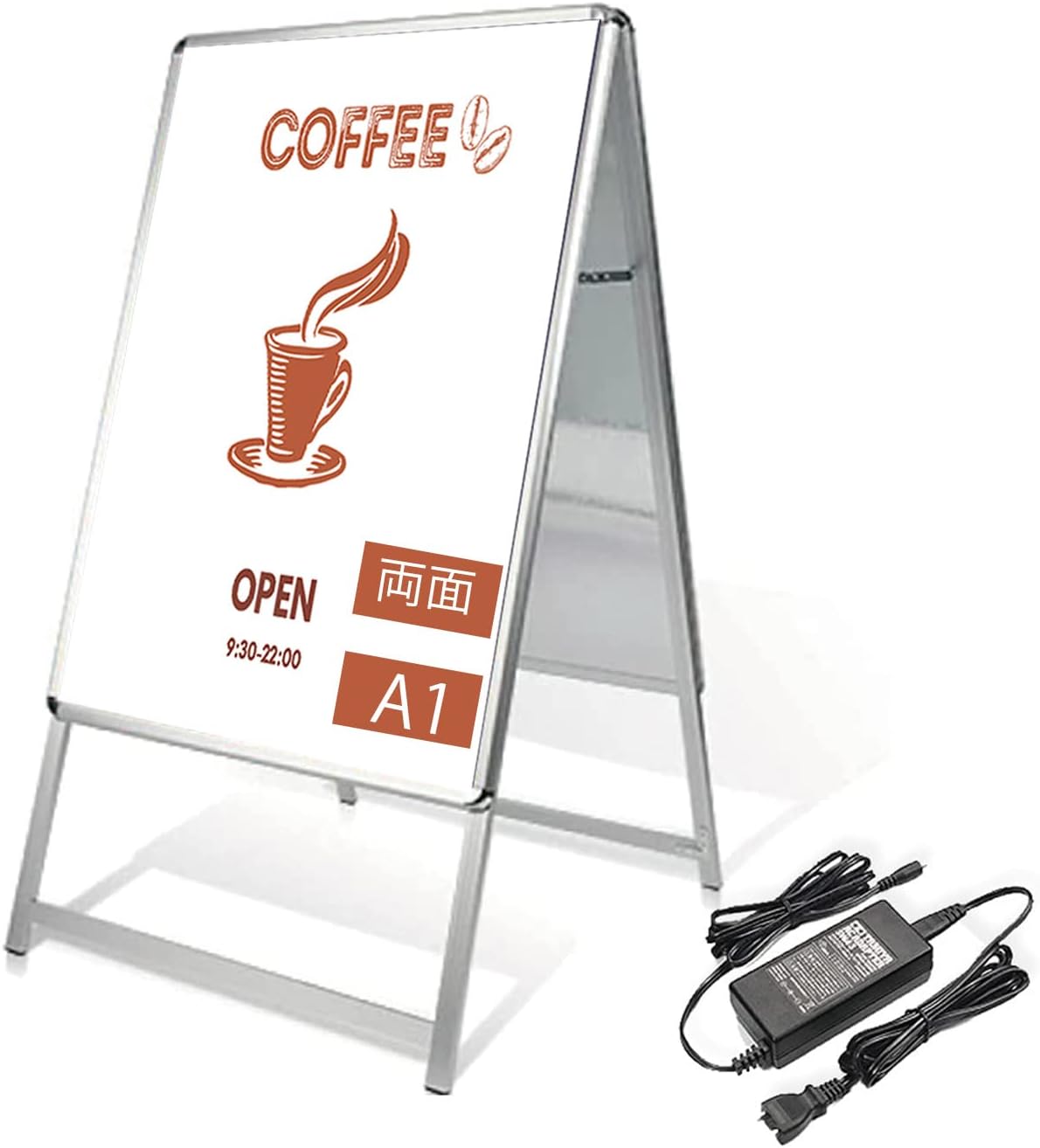 A型看板 両面仕様 スタンド看板 室内外兼用 防水アルミフレーム A1